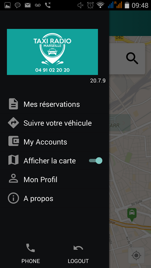 APPLICATION TAXI RADIO MARSEILLE